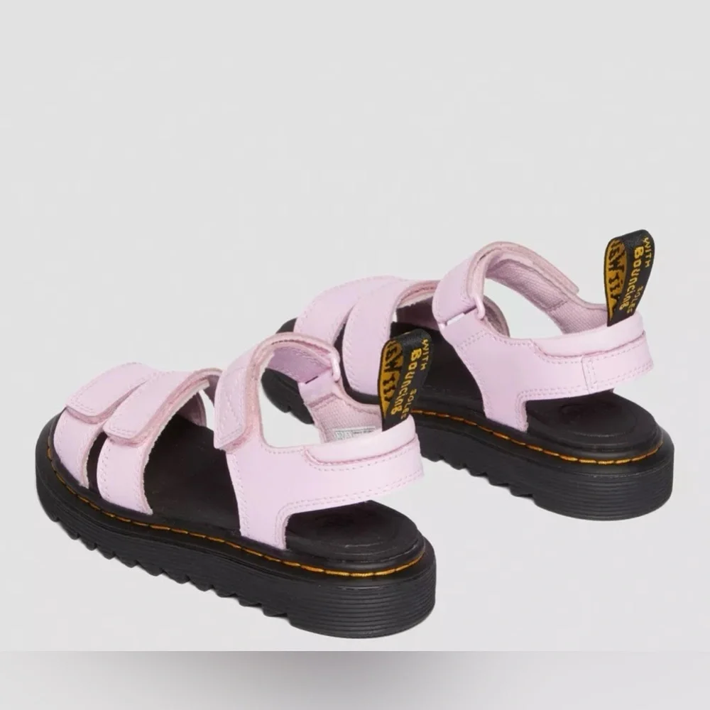 Dr Martens Air Wair Kids Klaire J Leather Sandals‎ Size 2 Pink JY004 NIB